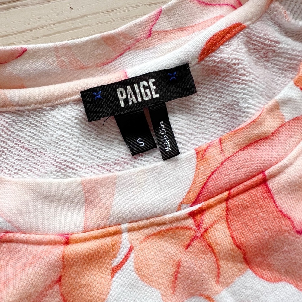 PAIGE Pink and Orange Floral Top
